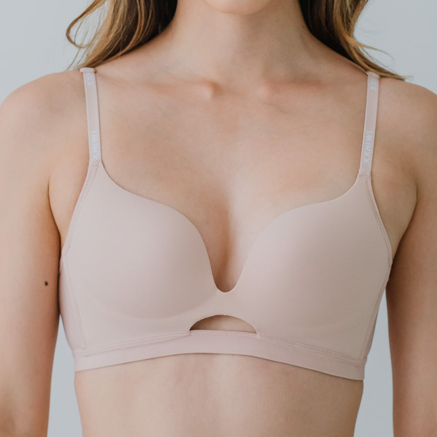 Everyday Hustle V2.0! Soft-Mesh Wireless T-shirt Bra in Cherry Cream