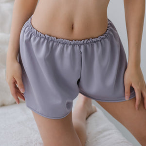 Luxurious Cooling Crease-less Satin Shorts in Lavender Mist