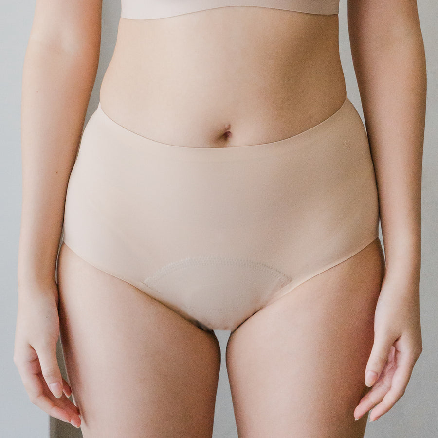 Hey Period! Seamless High-Rise Cheekie in Buttery Milk Tea