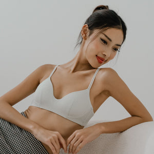 On Cloud Nine! Modal Soft-Ripple Lightly-Lined Bralette in Pistachio Puff
