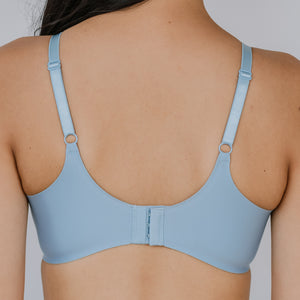 Oh-So-Smooth Essential Wireless Push Up Bra in Artic Blue