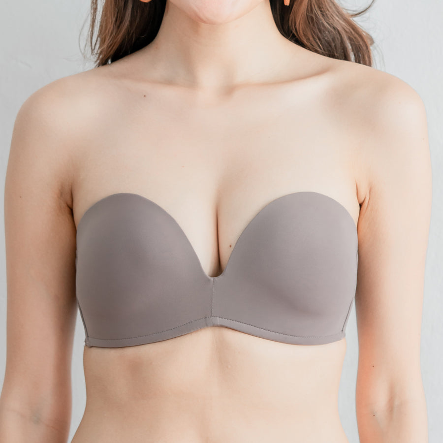 4th Gen X 100% Non-Slip Wireless Strapless Bra in Grey