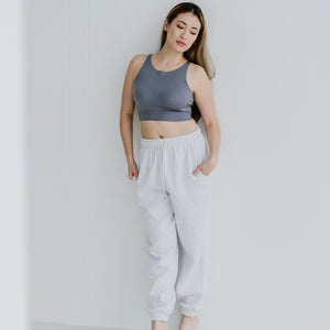 AIR-LEISURE Chic Bra Top in Dark Grey