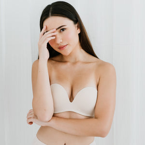 5th Gen 100% Non-Slip Strapless Wireless Bra in Beige Nude