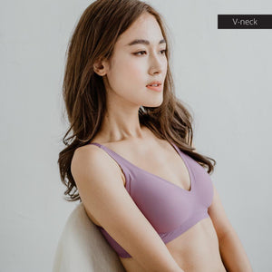 Air-ee Seamless Bra in Lilac - V-Neck (Superfine) (Size XXL Only)