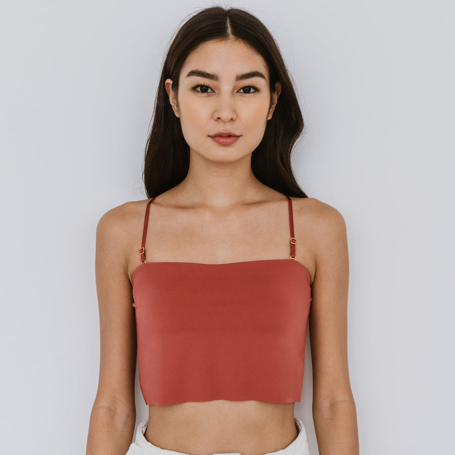 Versatile 3-in-1 Bra Top in Burnt Peach