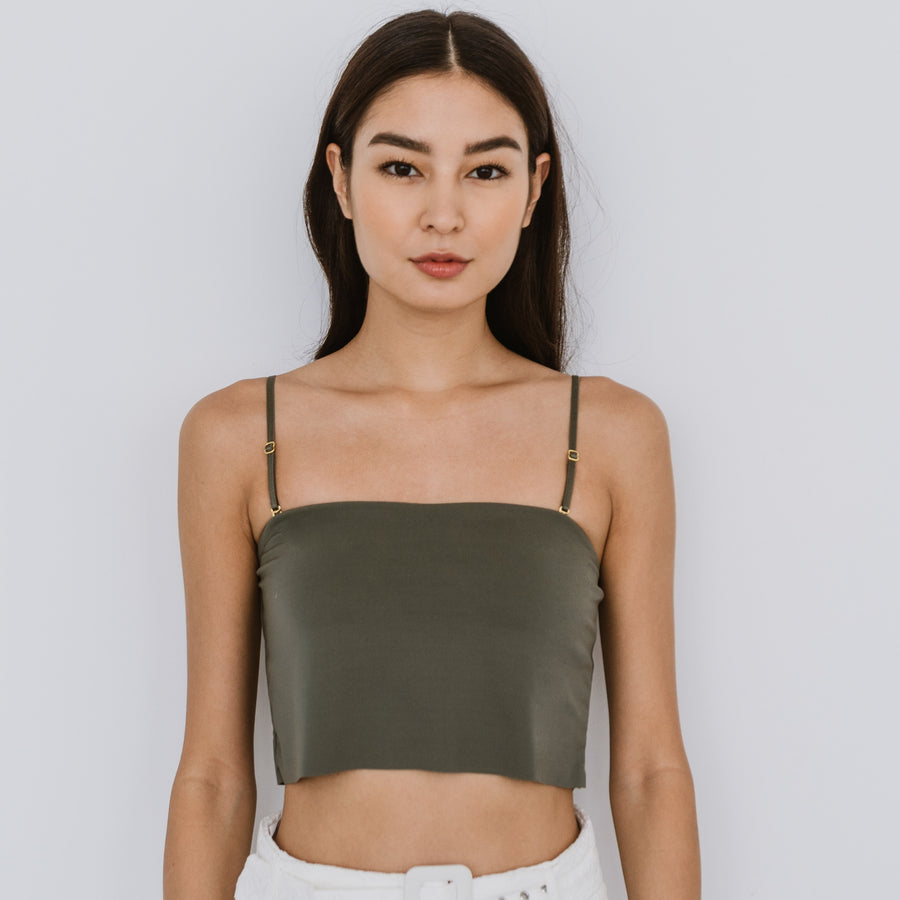 Versatile 3-in-1 Bra Top in Dark Sage (Size S only)