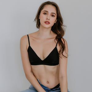 Jell-ee Deep-V U-Back Wireless Bra in Black (Signature Edition)