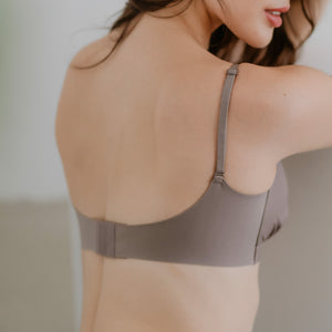 Jell-ee Deep-V U-Back Wireless Bra in Desert Taupe (Signature Edition)