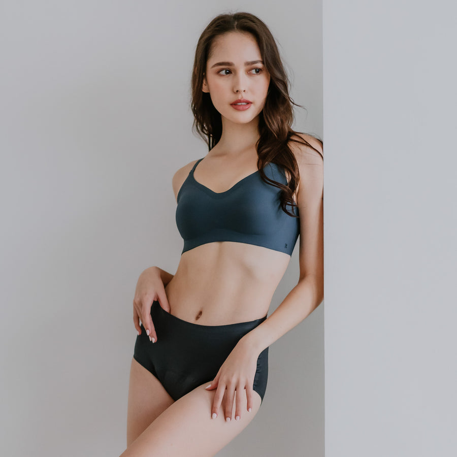Hey Period! Seamless High-Rise Cheekie in Buttery Midnight Teal