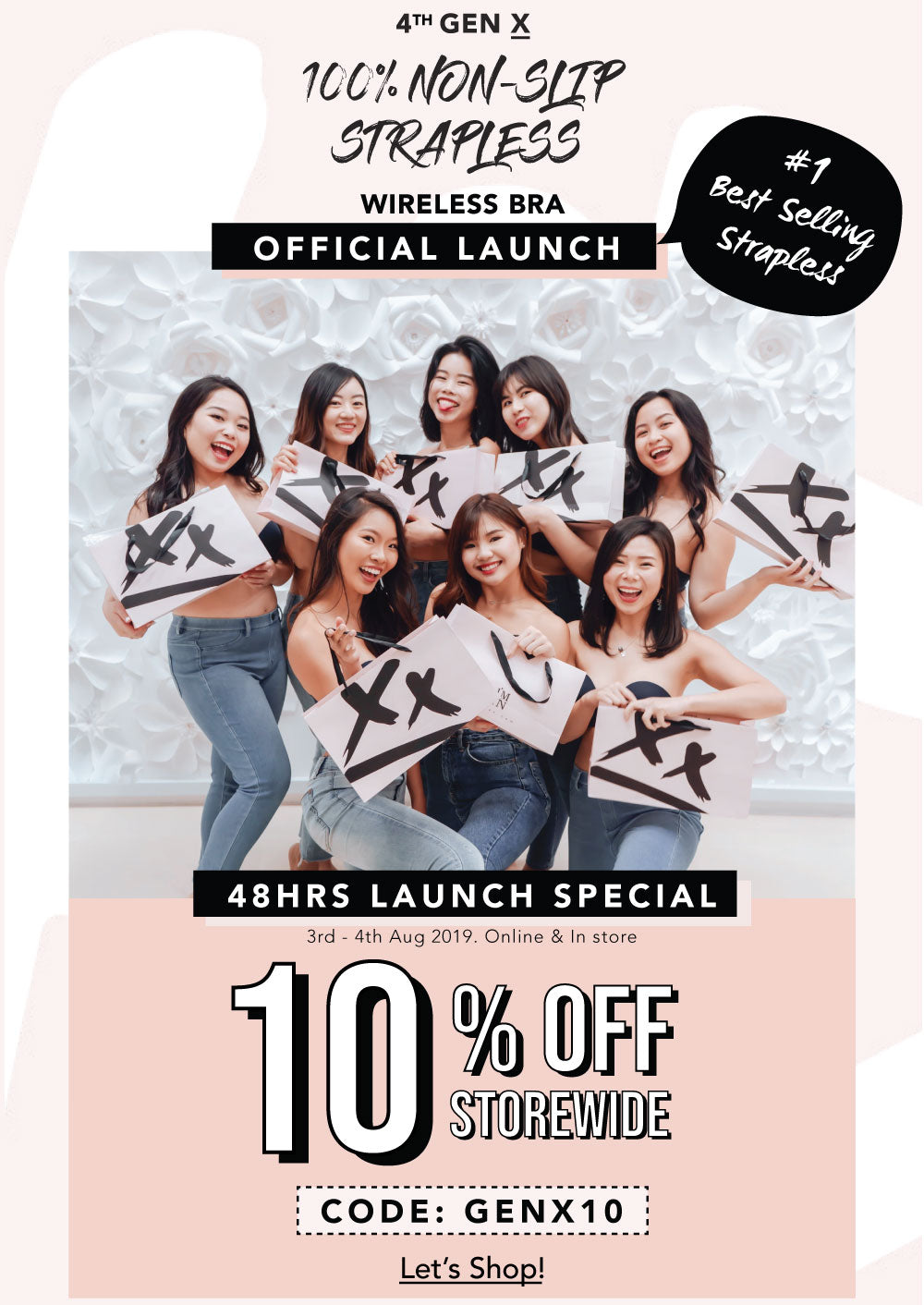 4th Gen X 100% Non-Slip Strapless Bra Launch!