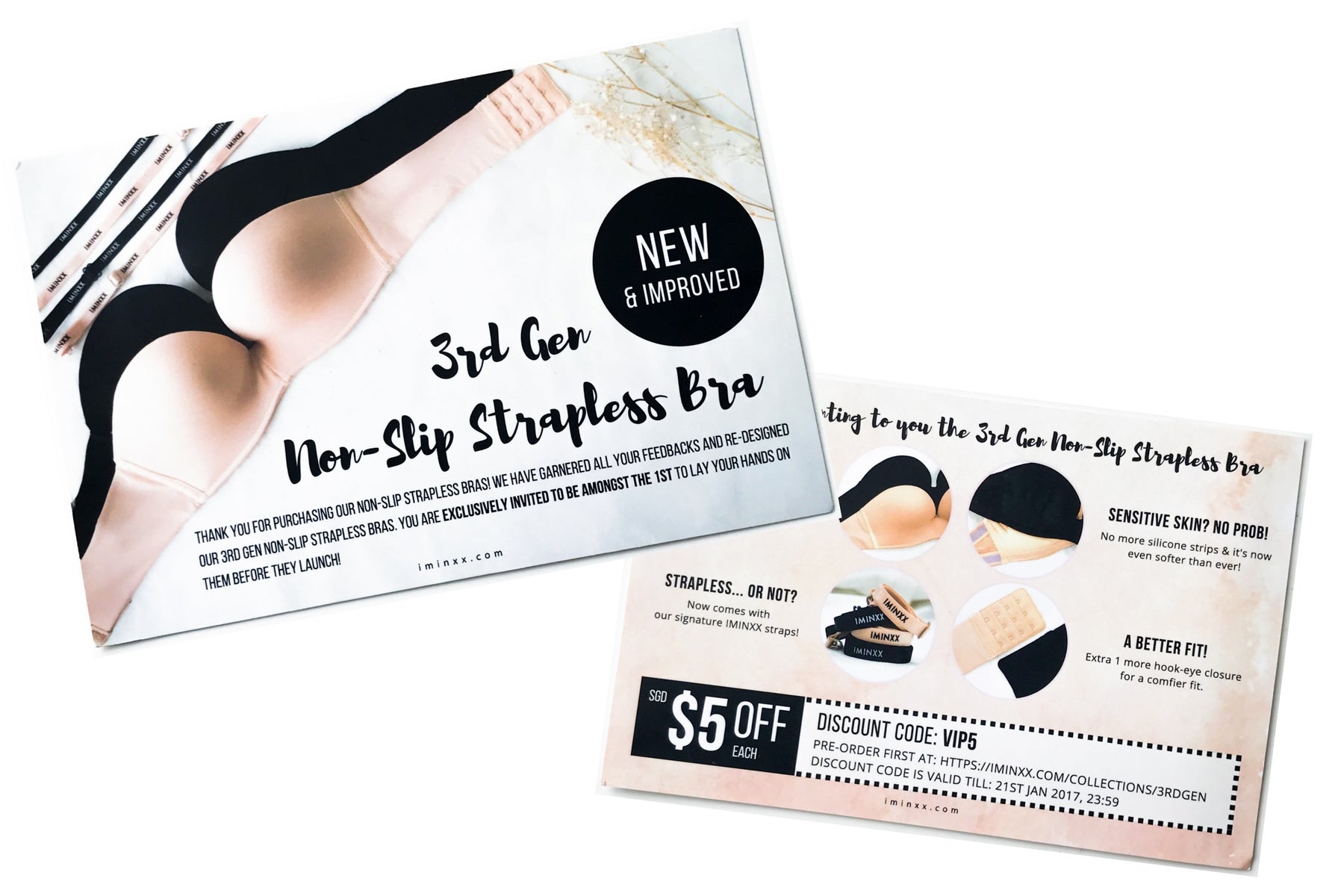 3rd Gen 100% Non-Slip 2-Way Wireless Strapless Bra