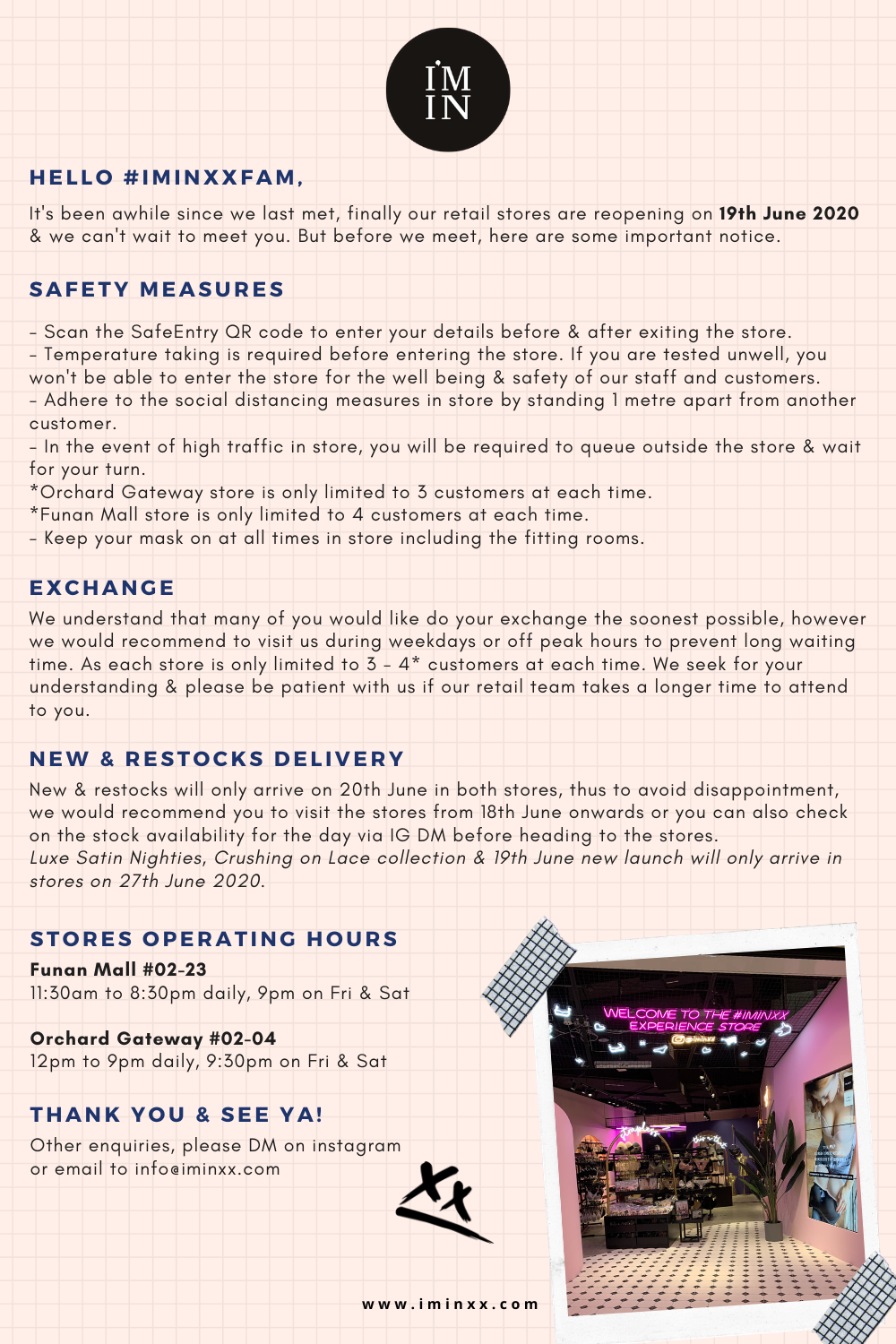 OUR STORES ARE REOPENING ON 19TH JUNE 2020