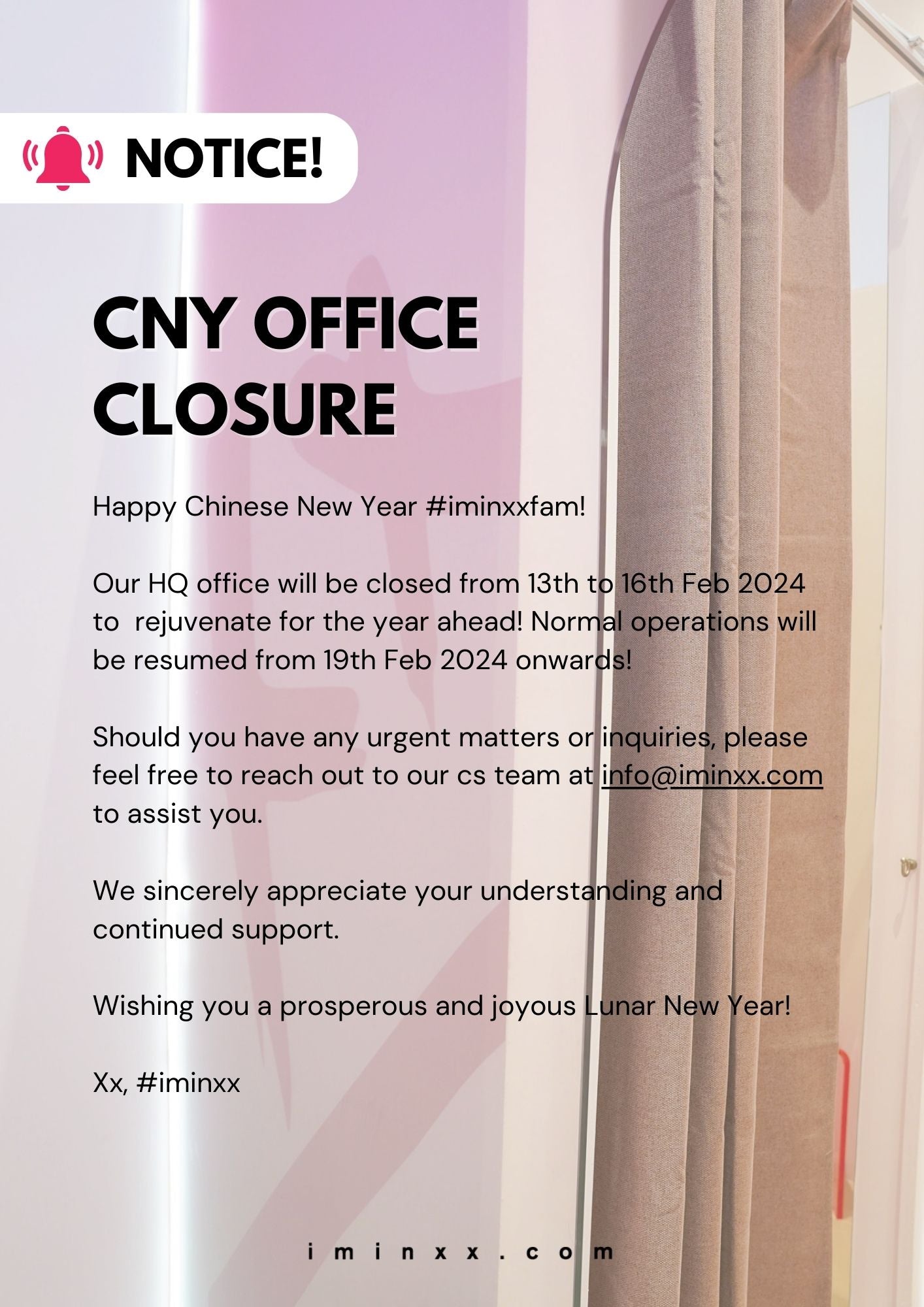 Celebrating the Lunar New Year — Office Closure Notice