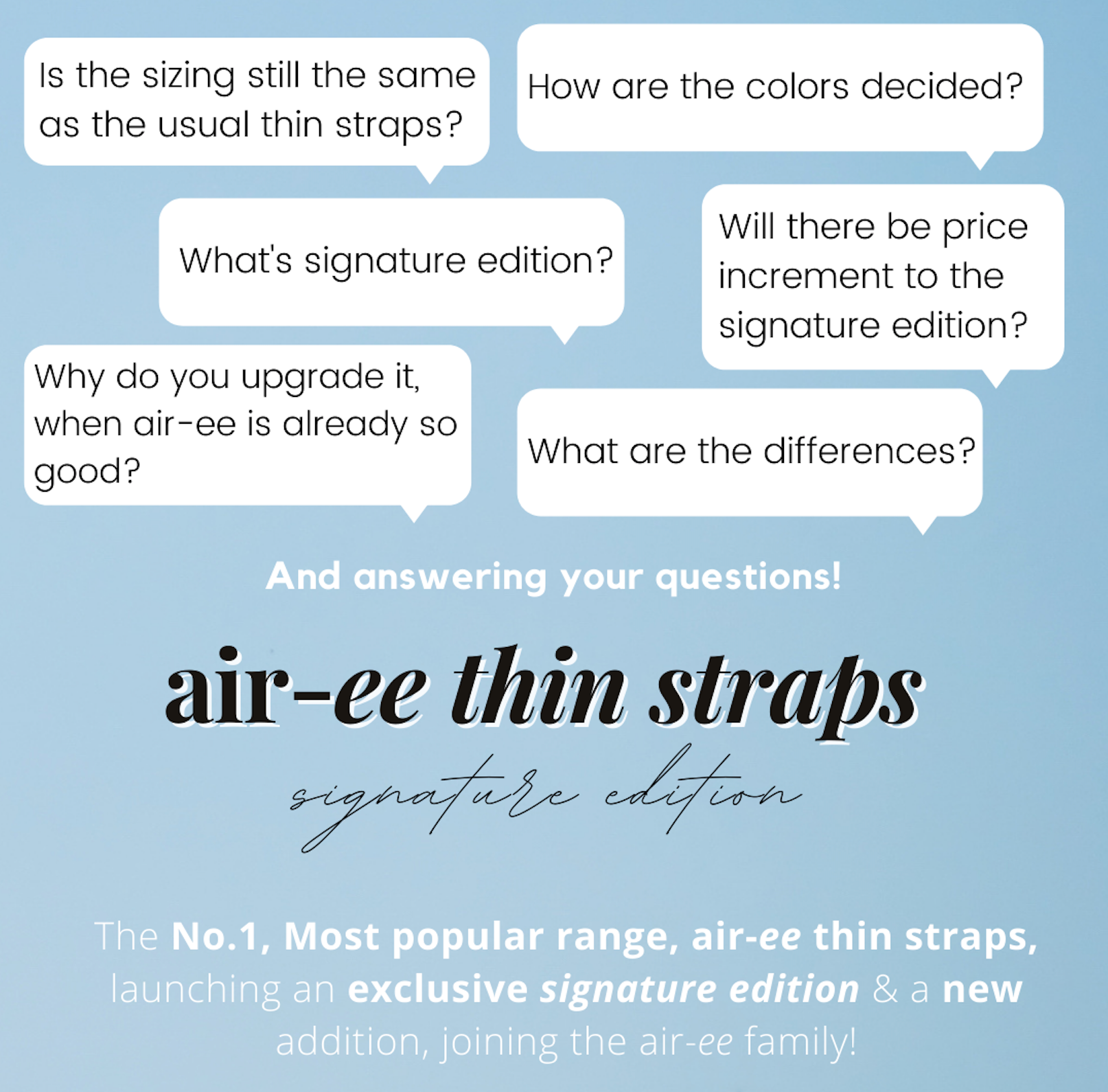 The reason behind air-ee thin straps - Signature edition