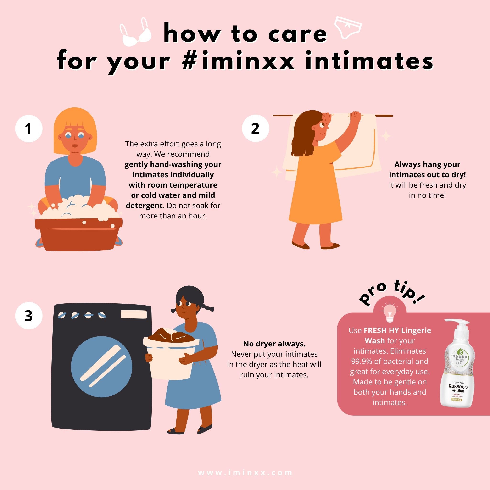 What’s the difference between hand wash and machine wash for our intimates?
