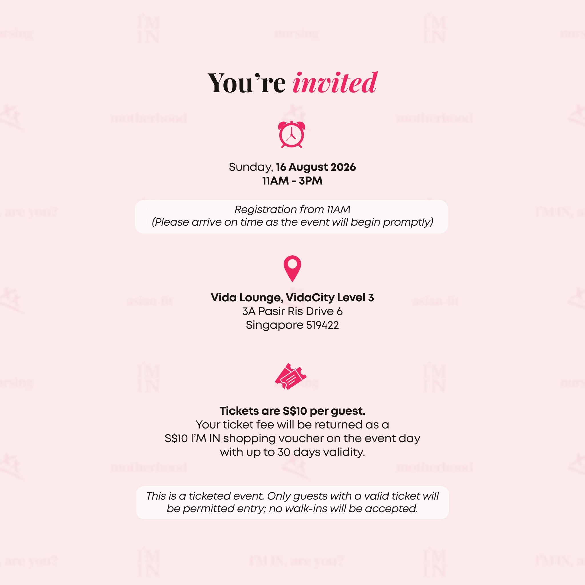 "I’M IN My Motherhood Era with Emily Tan" Event - 16th Aug 2026 (Sun)