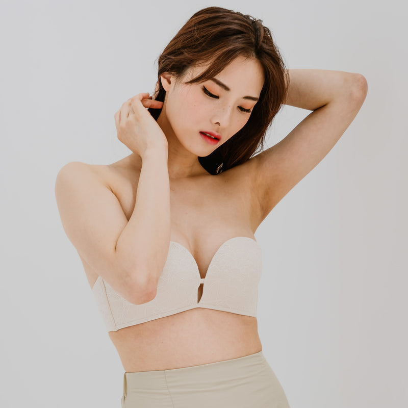 Lift It Up! V2.0 Lace 100% Non-Slip Super Push Up Strapless Wireless Bra