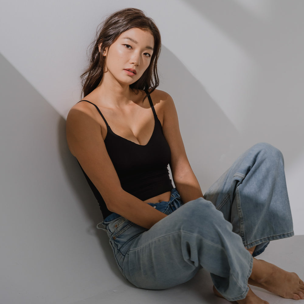 Josie Airweight One Shoulder Bra - Black/White