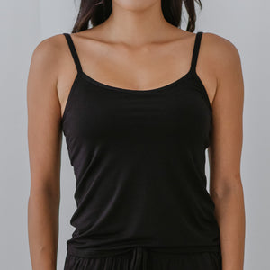 Buy Built-in bra, Modal Camisole in Black Color Online India, Best Prices,  COD - Clovia