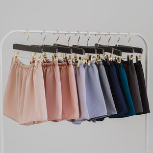 Luxurious Cooling Crease-less Satin Shorts in Moonlight