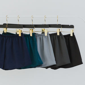 Luxurious Cooling Crease-less Satin Shorts in Moonlight