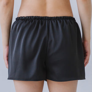 Luxurious Cooling Crease-less Satin Shorts in Graphite Gray