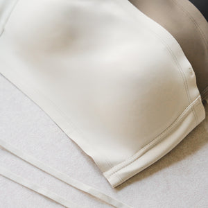 Minimalist Ultra-Smooth Concealer! Lightly-Lined Seamless Strapless Wireless Bra in Soy Latte