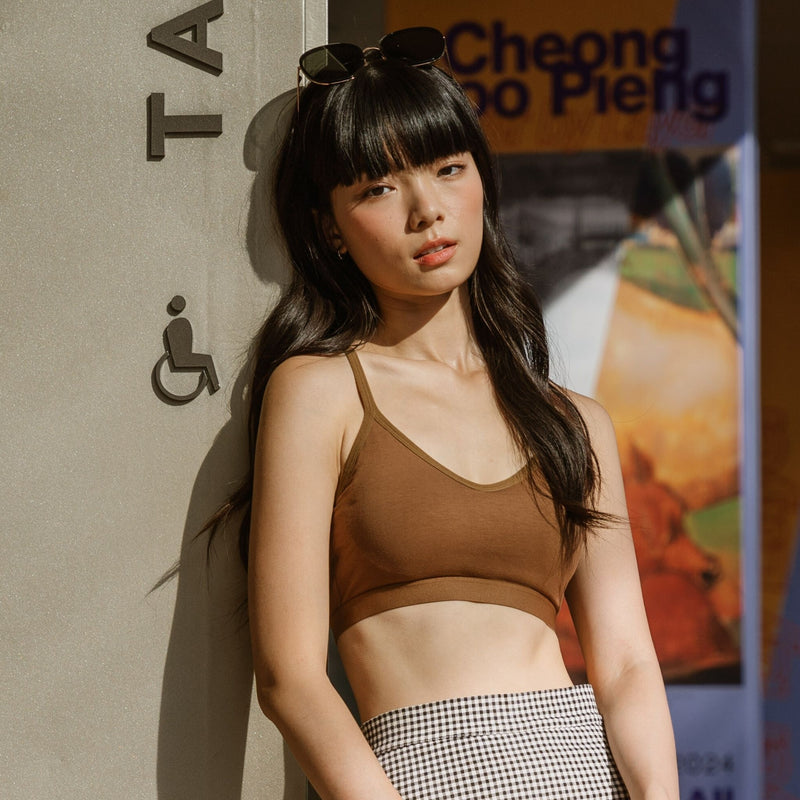 Urban Edge! Mini-Crop Sweetheart Bra Top (Solid Cotton)