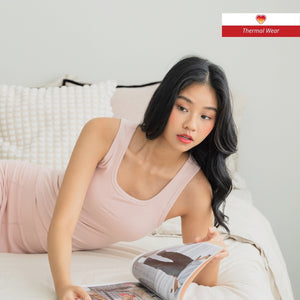 HeatHug! Thermal 2-in-1 Sleeveless with In-Built Bra Top in Winter Sakura