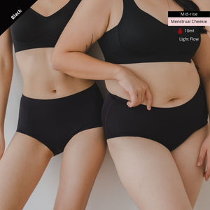 No-Camel-Toe SmoothGuard Mid-Rise Seamless Cheekie in Buttery Black