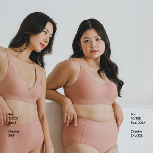 Forme+ V-plunge Wireless Seamless Bra (Machine Wash Edition) in Rosy Peach