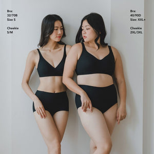Forme+ V-plunge Wireless Seamless Bra (Machine Wash Edition) in Black