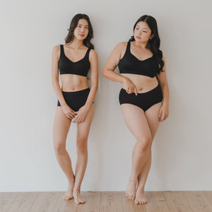 Hello Period! Overnight Seamless Mid-Rise Cheekie in Buttery Black
