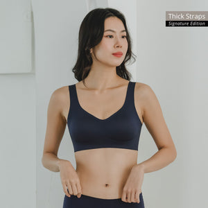 Air-ee Seamless Bra in Midnight Blue - Thick Straps (Signature Edition)