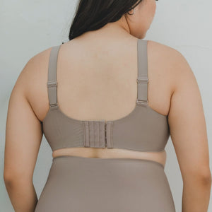Forme+ V-plunge Wireless Seamless Bra (Machine Wash Edition) in Storm Mocha