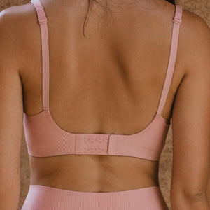 Forme V-plunge Wireless Seamless Bra (Machine Wash Edition) in Rosy Peach
