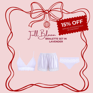 Full Bloom Lace Bralette Set in Lavender