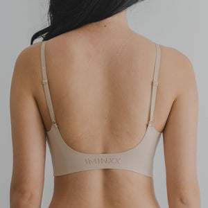 air-ee V-Neck Seamless Pullover Bra (Signature Edition) in Almond Nude