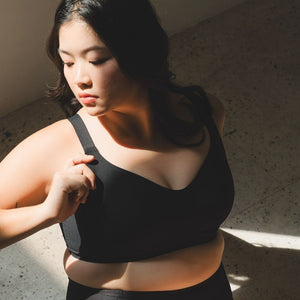 Forme+ V-plunge Wireless Seamless Bra (Machine Wash Edition) in Black
