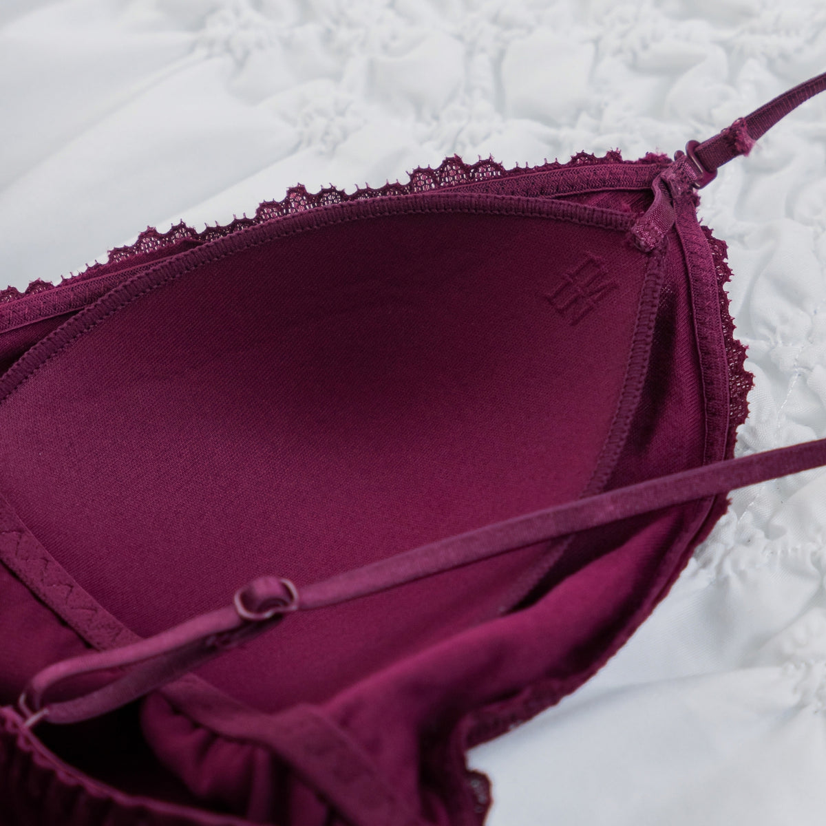 Dear Me! Lace Peek-A-Boo Satin Bra Top