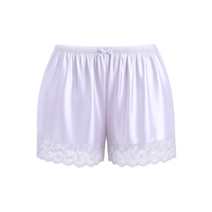 Full Bloom Satin Lounge Shorts in Lavender