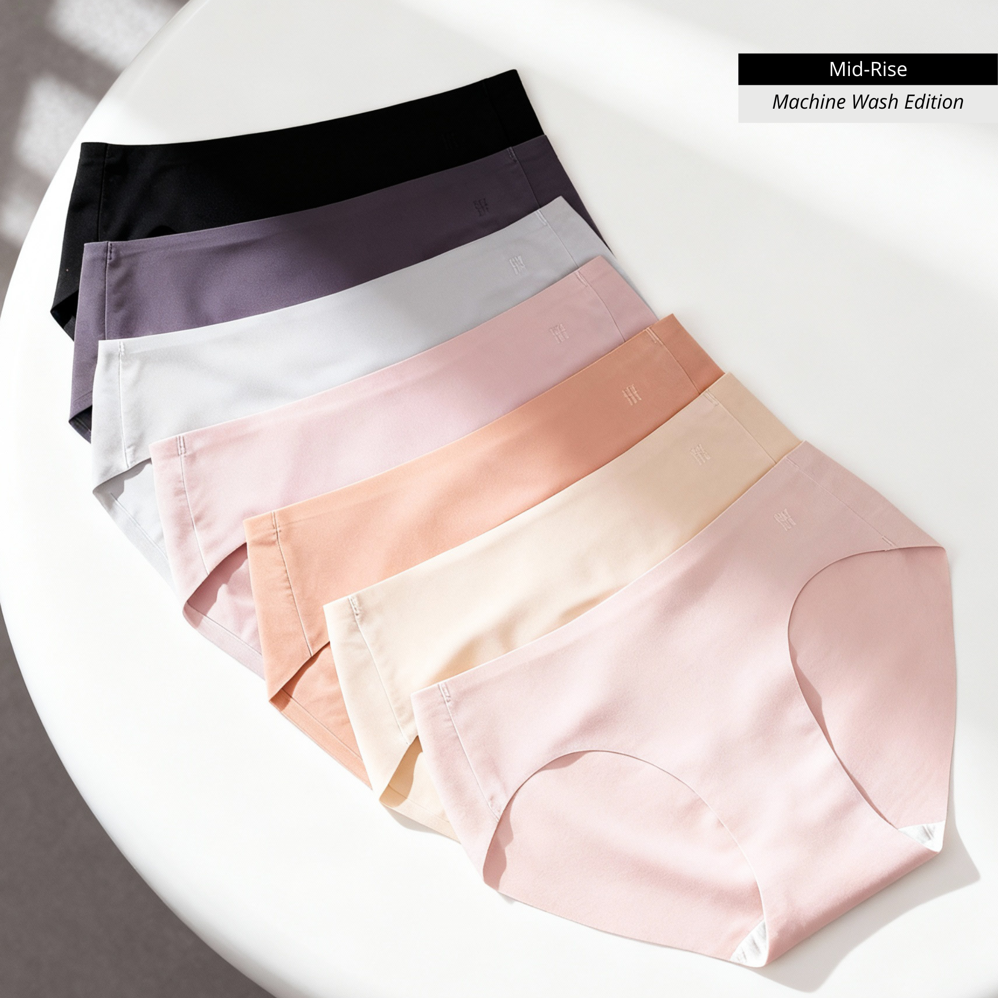 air-ee Cotton Mid-Rise Seamless Cheekies (Machine Wash Edition)