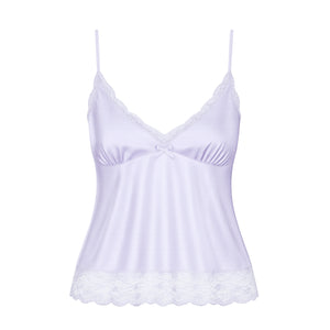 Full Bloom Satin Bra Top in Lavender