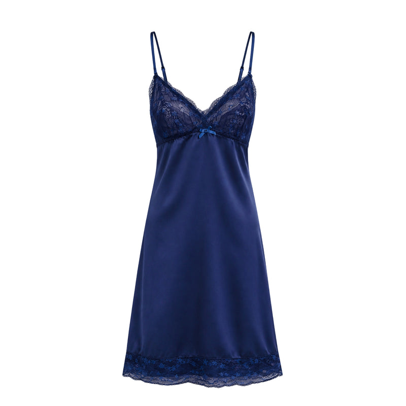 Full Bloom Lace Bareback Satin Dress