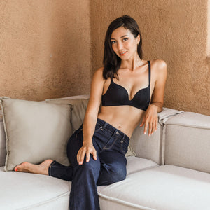 The Look Again Seamless Push Up T-shirt Bra in Black