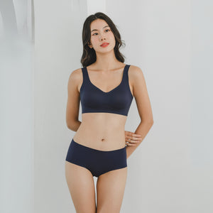 Air-ee Seamless Bra in Midnight Blue - Thick Straps (Signature Edition)