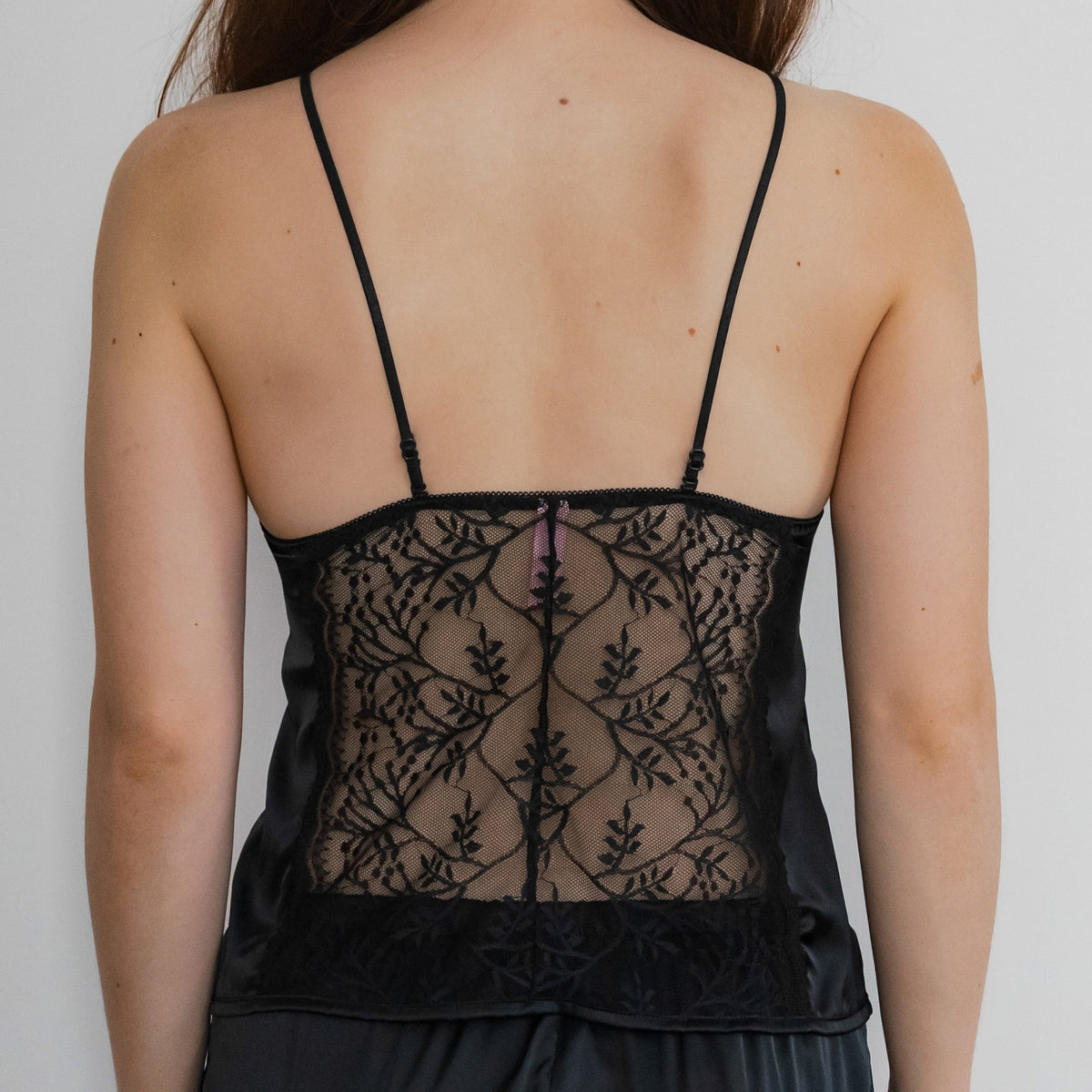 Dear Me! Lace Peek-A-Boo Satin Bra Top