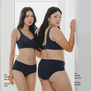 Air-ee Seamless Bra in Midnight Blue - Thick Straps (Signature Edition)