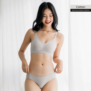 air-ee Cotton Seamless Bra in Earl Grey (Machine Wash Edition) *Limited Edition